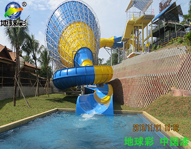 地球彩牌水上乐园漆用于山东威海福地传奇水上乐园施工喷涂