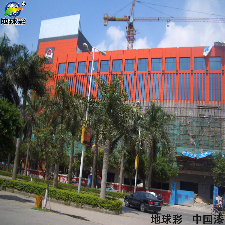 山东威海人文体育馆防锈翻新用地球彩牌银灰色氟碳漆