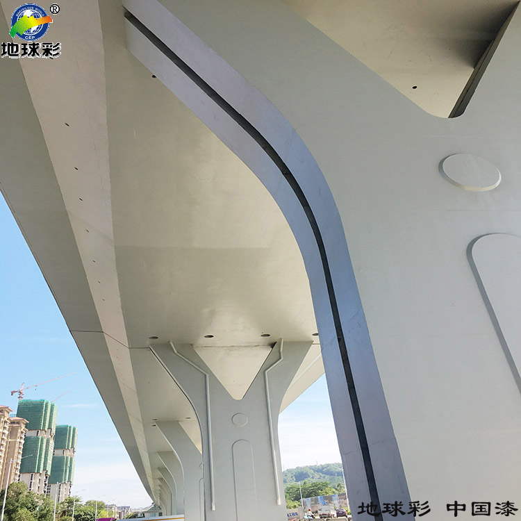 高架桥专用水泥色地球彩ral7038氟碳漆施工喷涂