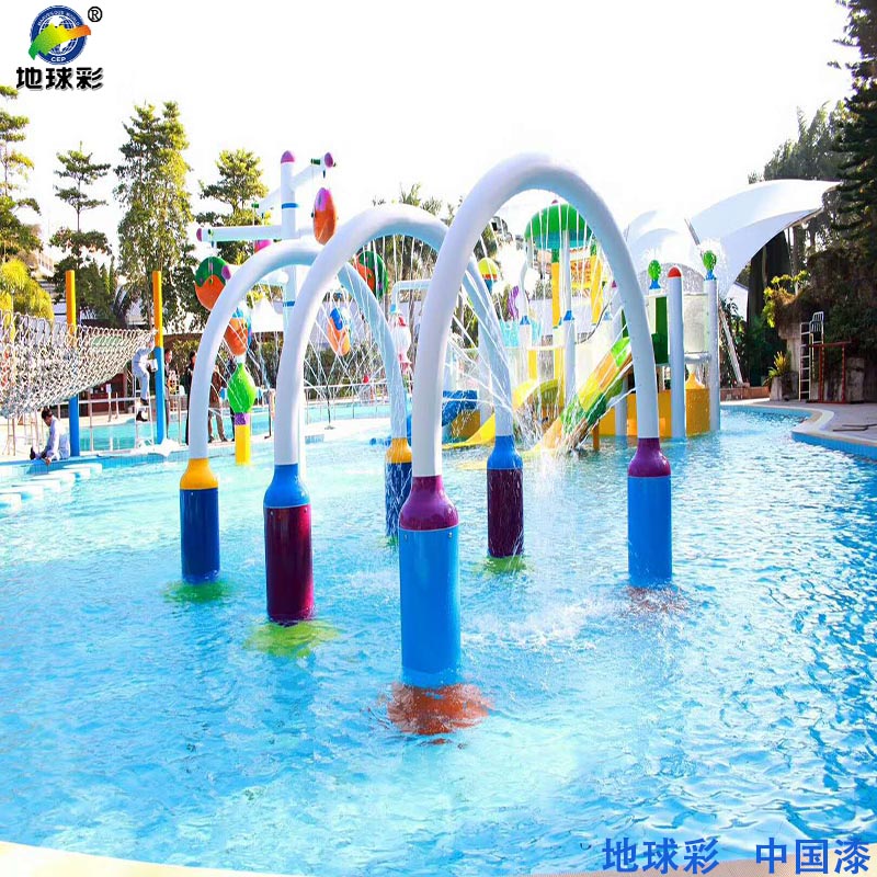 水上乐园设备玻璃钢油漆施工喷涂天溢公司专业施工人员200人