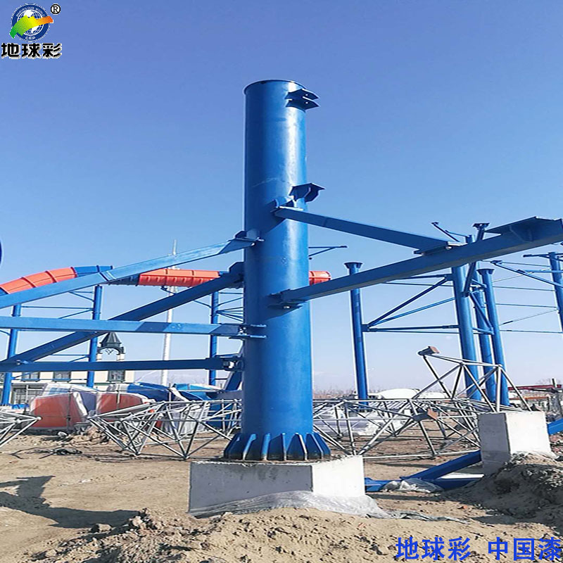 桥梁钢结构基材防腐专用地球彩氟碳面漆施工步骤