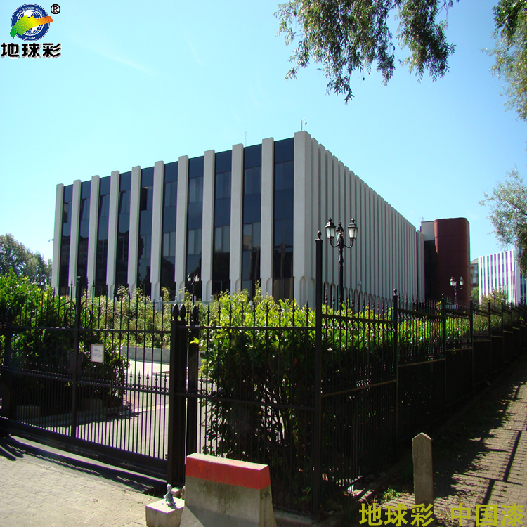 东莞厚街国际家具城高档外墙用地球彩氟碳面漆施工喷涂