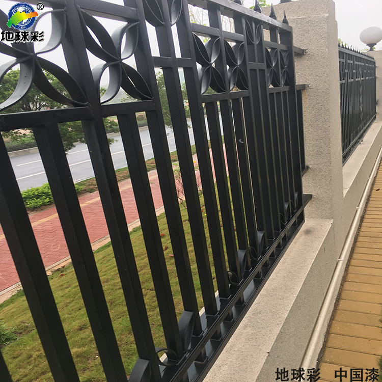 护栏专用黑色氟碳漆防腐防锈施工喷涂快干耐用