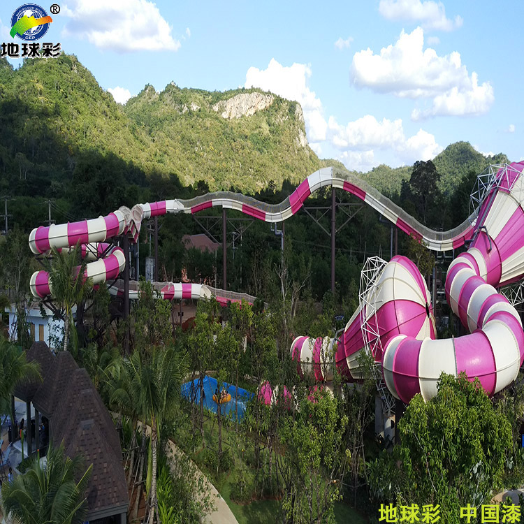 地球彩玻璃钢油漆用于印尼玛朗水上乐园保色喷涂