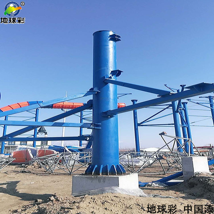 地球彩耐晒氟碳漆用于山东威海福地传奇水上乐园施工喷涂
